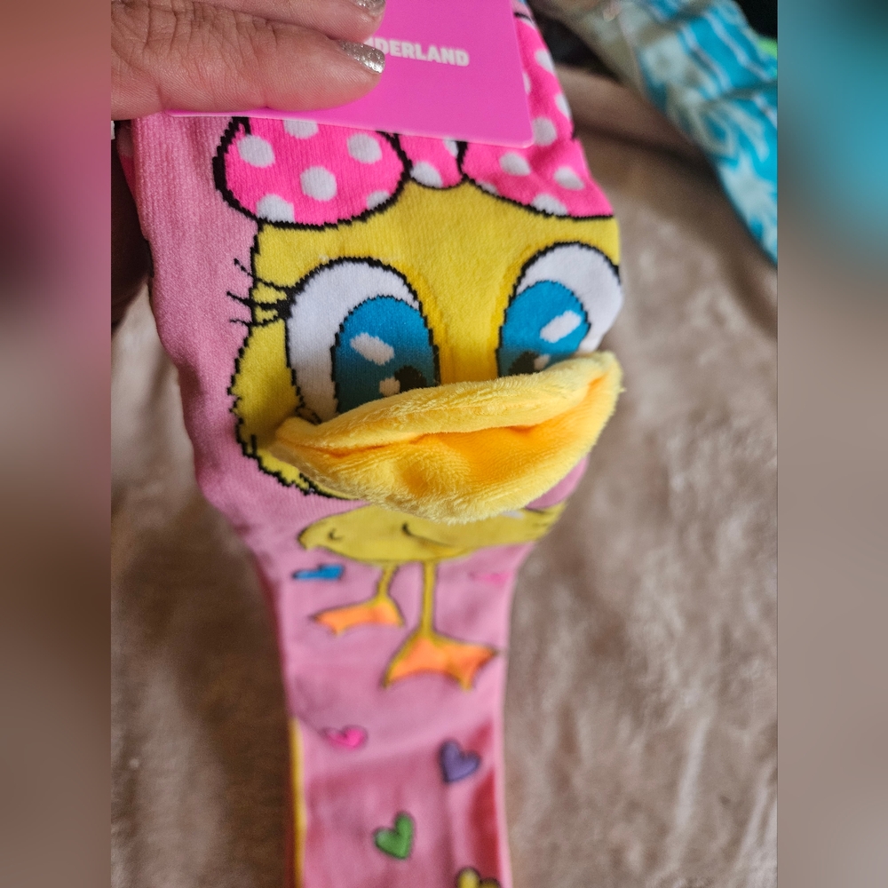 Tweety Bird Cartoon Character Socks